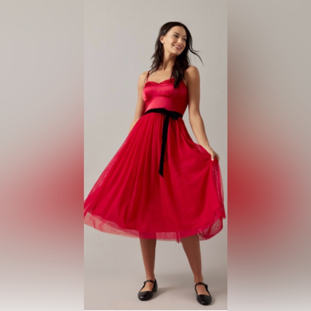 Francesca’s Red Midi Dress